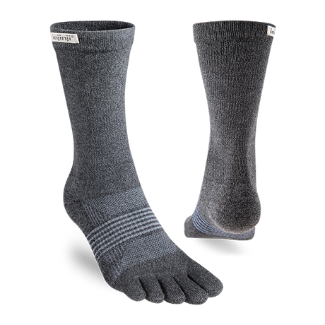 Injinji Women's Trail Midweight Crew Sock - Granite Granite