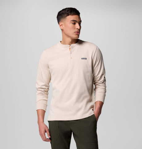 Columbia Mens Landroamer Long Sleeve Henley Dk stone