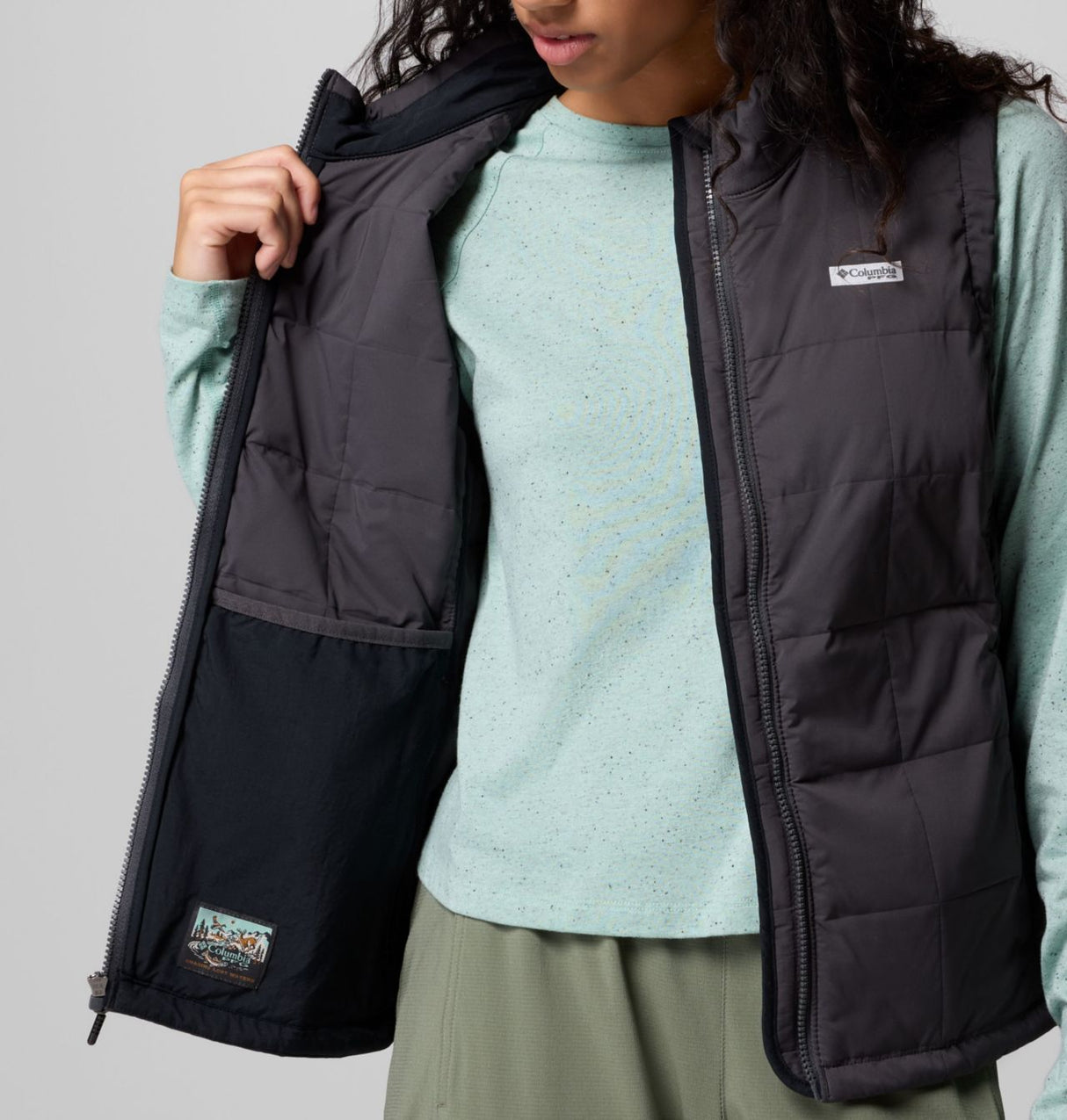 Columbia Womens Pfg Uncharted Vest Shark