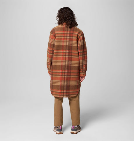 Columbia Womens Wildest Venture Long Fleece Coat Tobacco vagabon