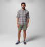 Columbia Mens Pfg Wild Cast Flannel Shirt Cyprss bckwtr tartan