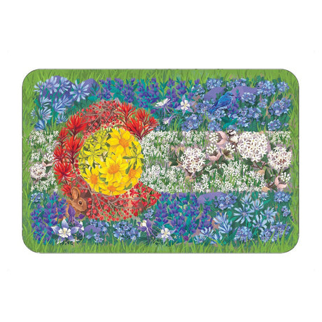 Sticker Art Colorado Wildflower Flag Sticker