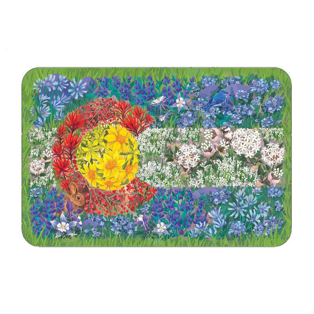 Sticker Art Colorado Wildflower Flag Sticker