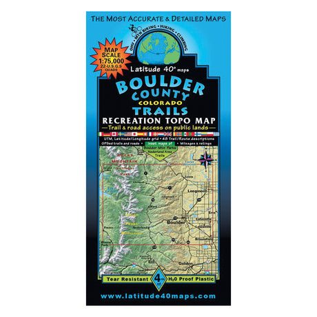 Latitude 40&deg; Trail Map BOULDER_COUNTY