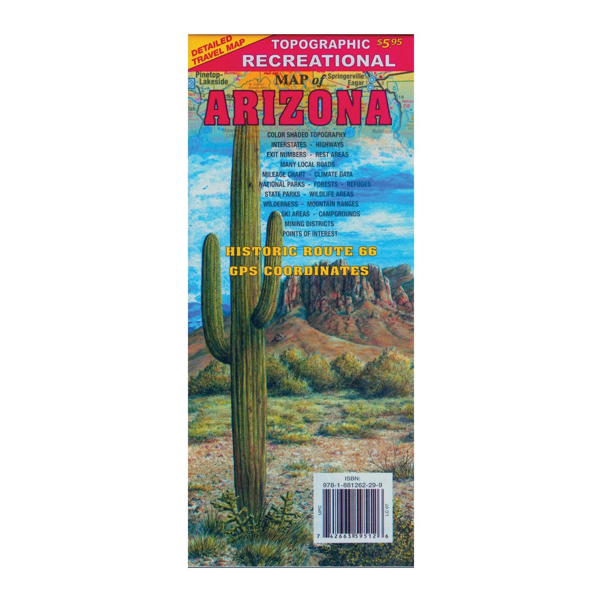 GTR Mapping Topographic Recreational Map ARIZONA