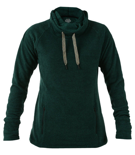 Noble Outfitters Women's Godiva Cowlneck Sweater - Forest Green Heather Forest Green Heather