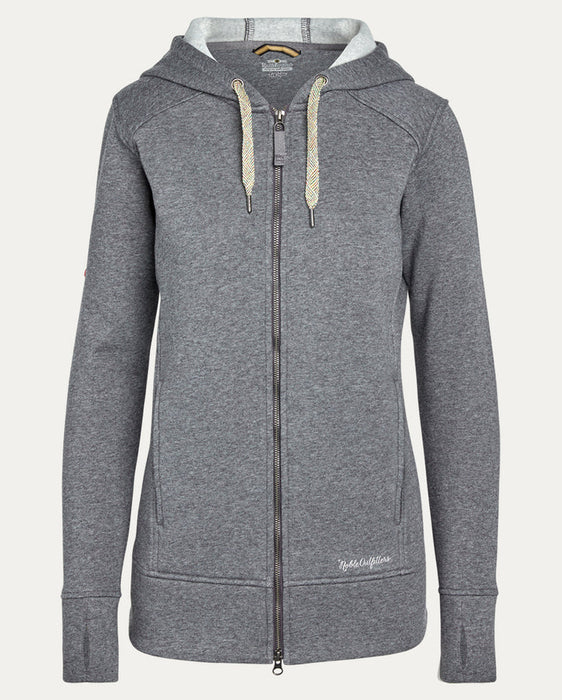 Noble Outfitters Women's Water Resistant Tug-Free Full Zip Hoodie Charcoal Heather
