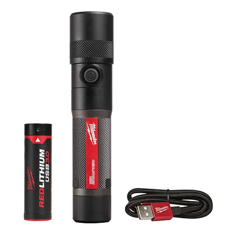 Milwaukee Redlithium Usb 1100l Twist Focus Flashlight