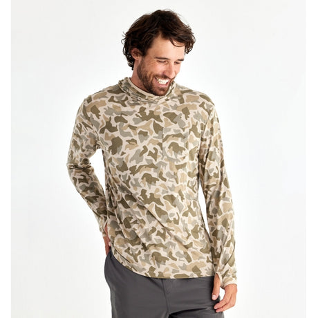 Free Fly Apparel Bamboo Lightweight Hoodie Barrier Island Camo