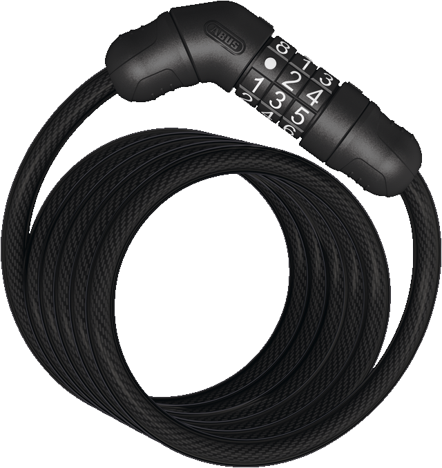 Abus Star Combo Coil Cable Lock 4508c/150/8 Black