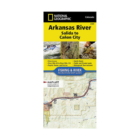 National Geographic Fishing and River Map SALIDA_CANONCITY