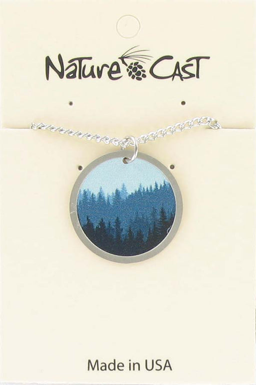 Nature Cast Metalworks Layered Trees Pendant Necklace