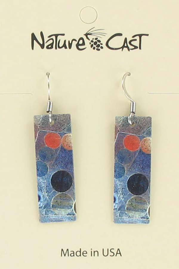 Nature Cast Metalworks Aerial Landscape Dangle Earring