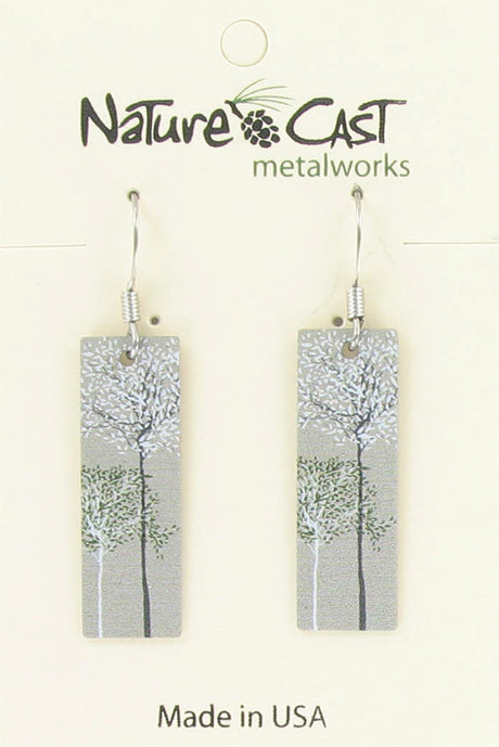 Nature Cast Metalworks Wispy Trees Dangle Earring