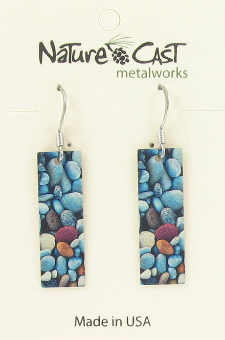 Nature Cast Metalworks River Rocks Dangle Earring