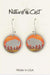 Nature Cast Metalworks Sunset Round Bison Dangle Earring