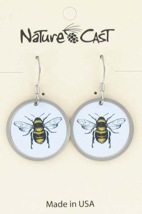 Nature Cast Metalworks Honey Bee Dangle Earring