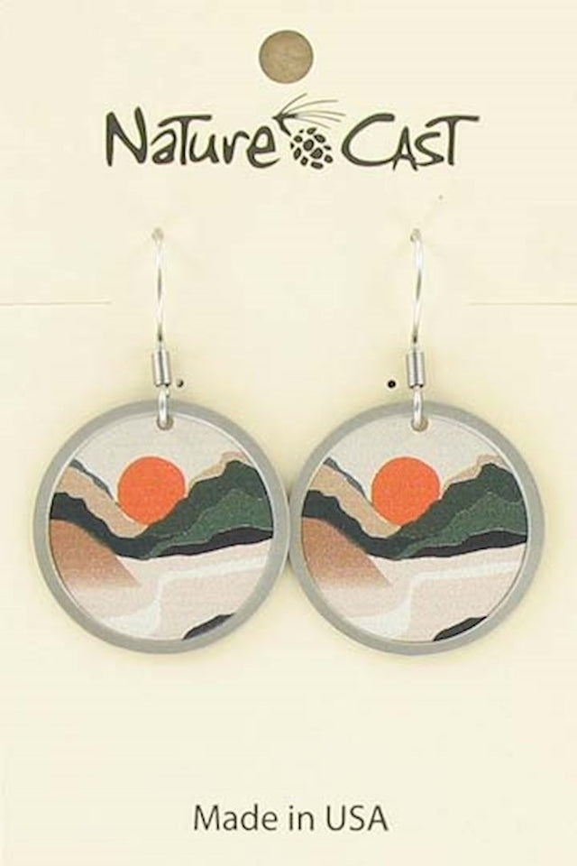 Nature Cast Metalworks Riverstream Sun Round Dangle Earring Multi