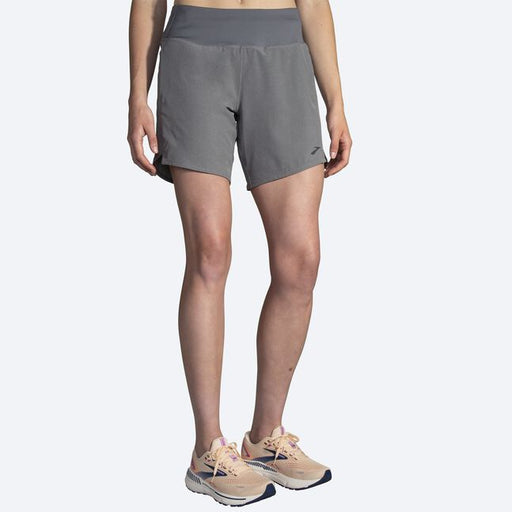 Brooks Women's Chaser 7" Short Heather Charcoal