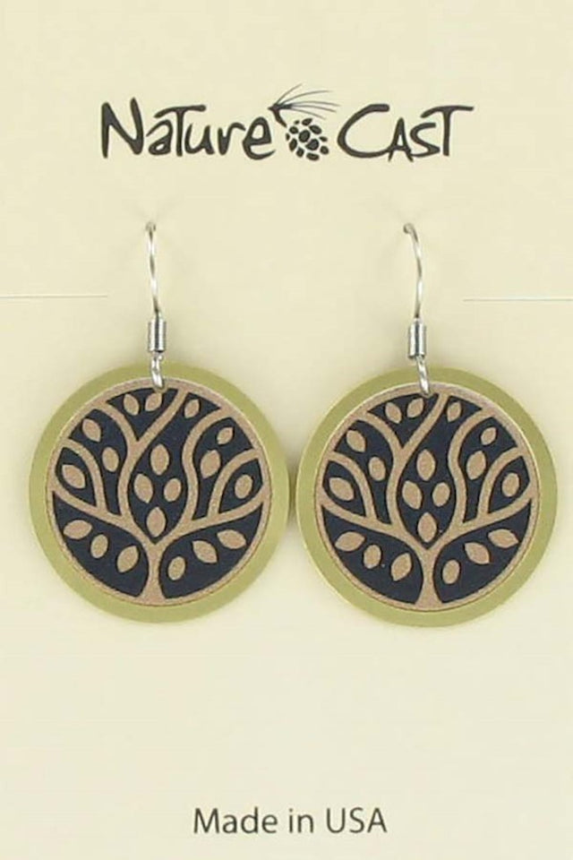 Nature Cast Metalworks Tree Of Life Dangle Earring Multi