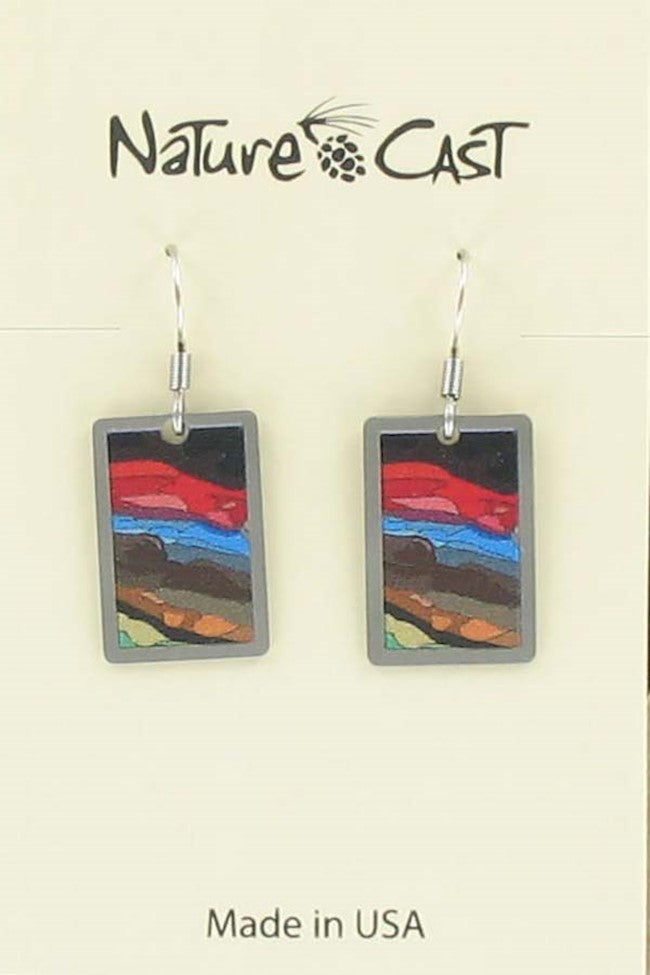 Nature Cast Metalworks Color Layers Dangle Earring Multi