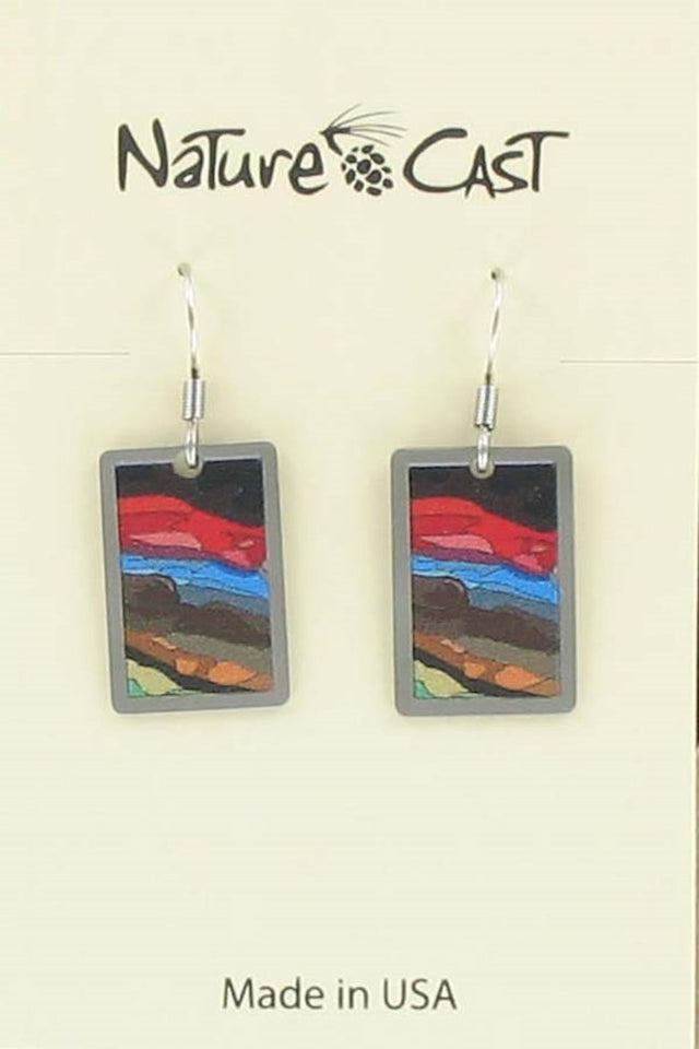 Nature Cast Metalworks Color Layers Dangle Earring Multi