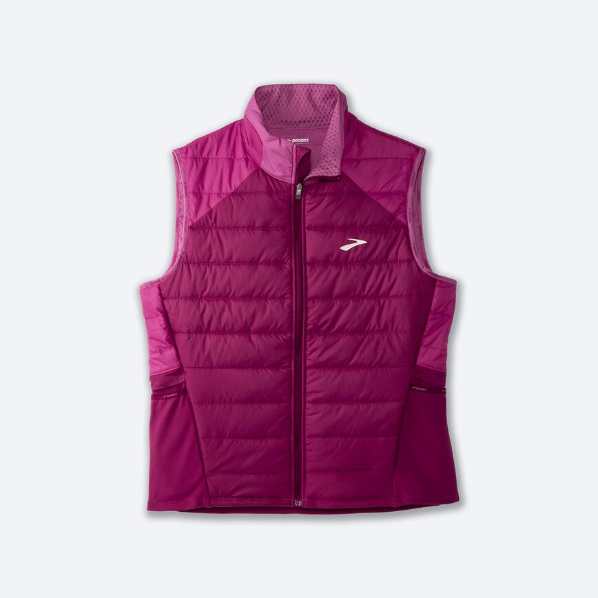 Brooks Women's Shield Hybrid Vest 2.0 Dk mauve/mauve