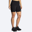 Brooks Women's Moment Short Tight - 5in Black