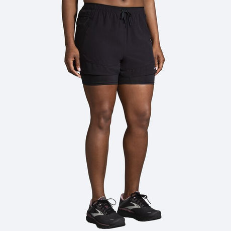 Brooks Women's High Point 2-in-1 Short Black