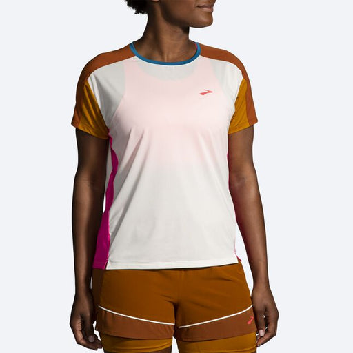 Brooks Women's Sprint Free Short Sleeve 2.0 Ltstsky/ochr/fuchsia
