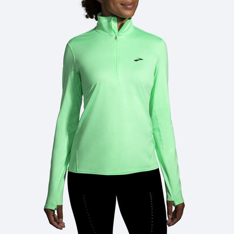 Brooks Women's Dash 1/2 Zip 2.0 Neo green