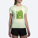 Brooks Women's Distance Short Sleeve 3.0 Shirt Heather Glacier Green/Elevate