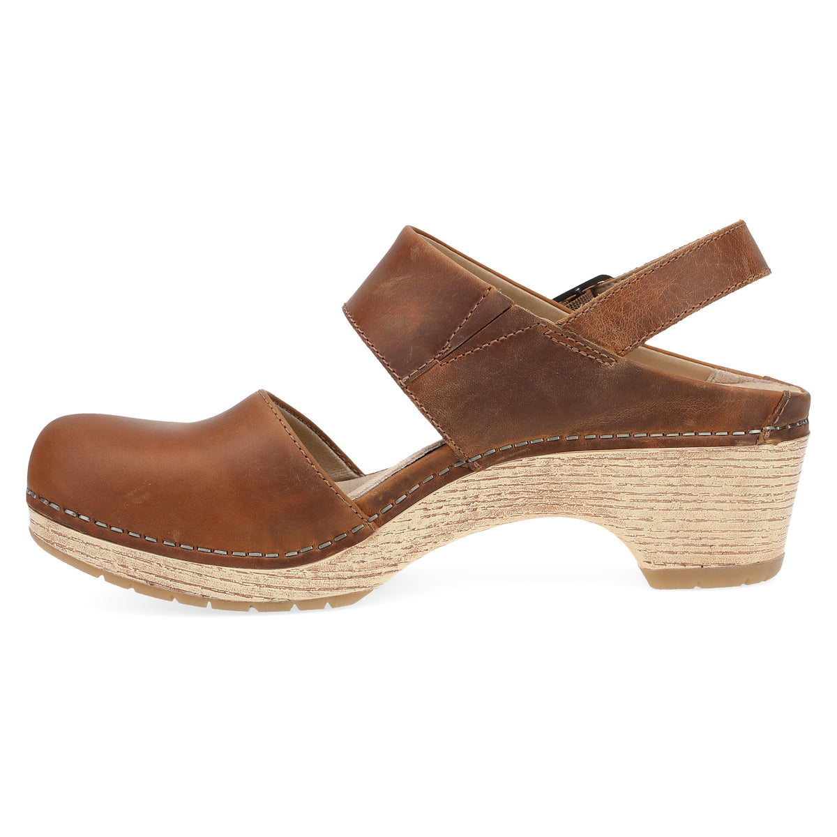 Dansko Women's Lucia Oiled Pull Up Mary Jane Sandal - Tan Tan