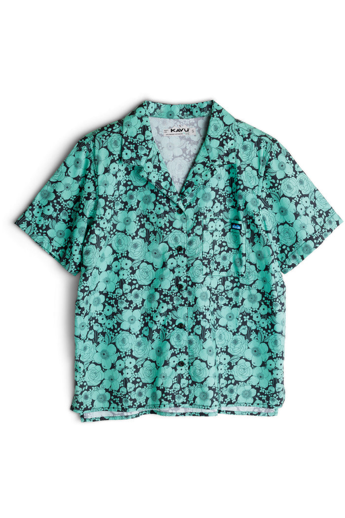 Kavu Womens Cedar Springs Short-sleeve Green Bloom