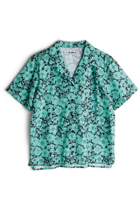 Kavu Womens Cedar Springs Short-sleeve Green Bloom
