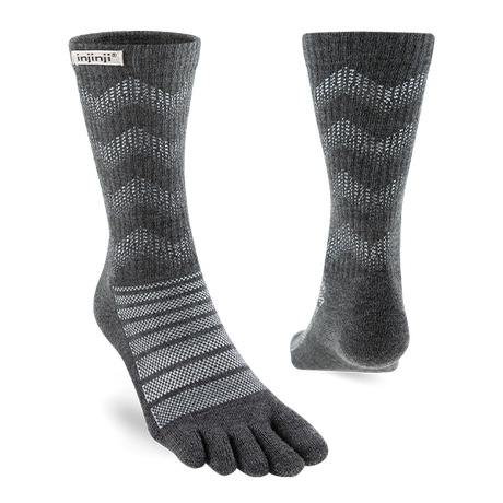 Injinji Outdoor Midweight Crew Wool Sock - Slate Slate