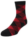 Sof Sole Women's Fireside Cozy Sock Red/Black Check