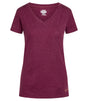 Noble Outfitters Women's Tug-Free V-Neck Short Sleeve T-Shirt - Port Heather