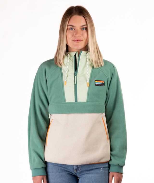 Boulder Gear Womens Scout Pullover Fleece Oil green