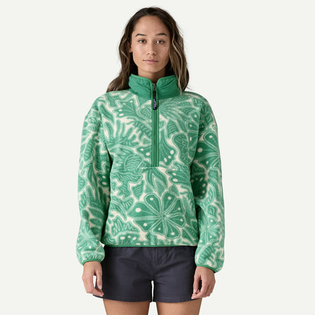 Patagonia Ws Synchilla Fleece Marsupial - Bees and Flowers / Heartleaf Green