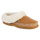 Acorn Women's Greta Embroidered Clog Slipper with Cloud Contour Comfort - Buckskin Buckskin