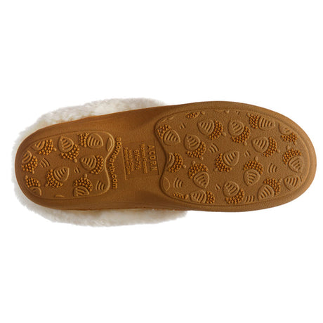 Acorn Women's Greta Embroidered Clog Slipper with Cloud Contour Comfort - Buckskin Buckskin