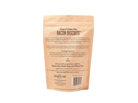 Portland Pet Food Grain & Gluten-Free Bacon Biscuits Dog Treats - 5oz