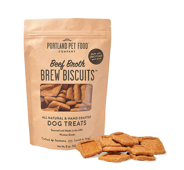 Portland Pet Food Brew Biscuits with Beef Broth Dog Treats - 5oz. Beef Broth