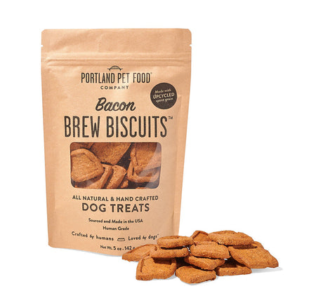 Portland Pet Food Brew Biscuits with Bacon Dog Treats - 5oz. Bacon