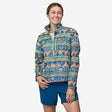 Patagonia Womwn's Houdini Stash 1/2-Zip Pullover High Hopes Geo: Salamander Green