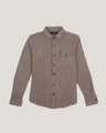 Belong Designs Mens Sherman Fleece Button Up Brown