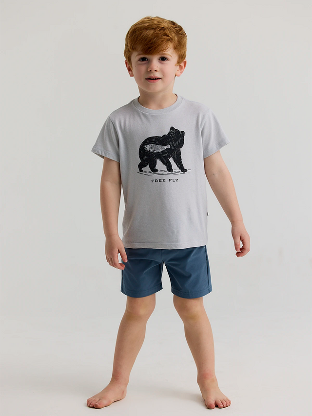Free Fly Apparel Toddler Wild Caught Tee - Heather Aspen Grey Heather Aspen Grey