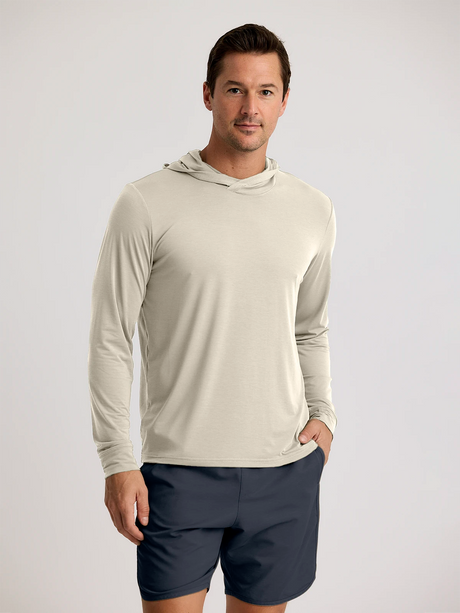 Free Fly Apparel Mens Elevate Lightweight Hoodie - Heather Birch Heather Birch