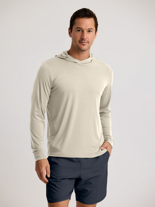 Free Fly Apparel Mens Elevate Lightweight Hoodie - Heather Birch Heather Birch